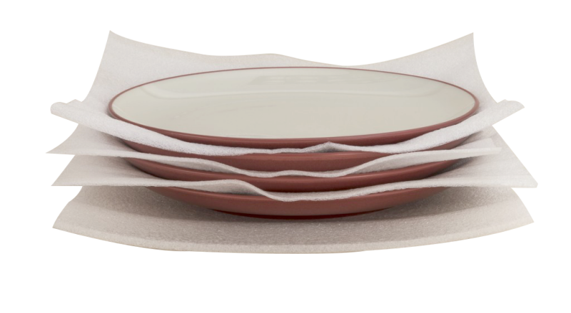 SEALED AIR brand Cell-Aire lightweight, low-density polyethylene foam between ceramic plates