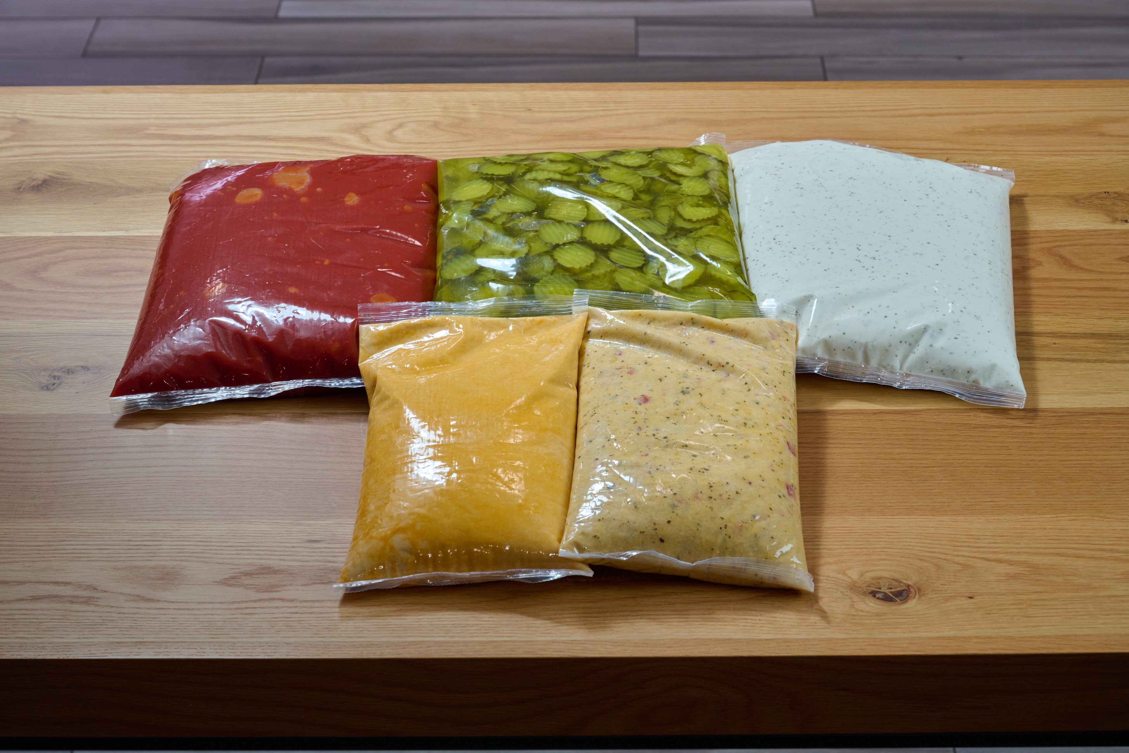 form-fill seal bags containing condiments