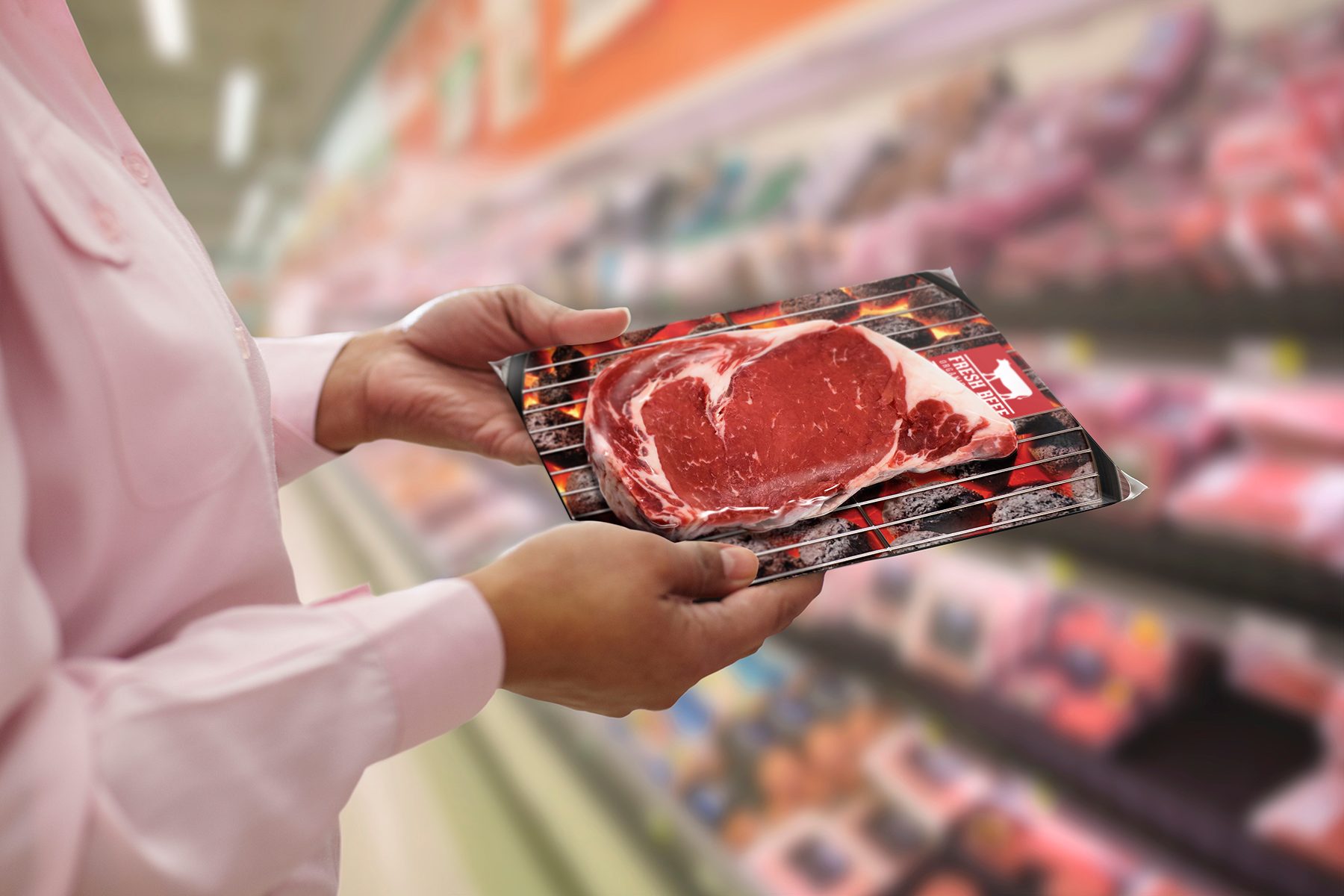 darfresh on board with ribeye steak