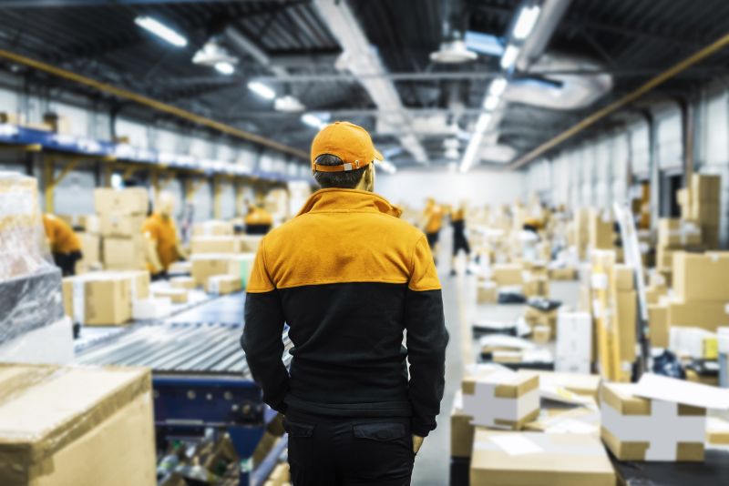 Fulfillment worker in a warehouse