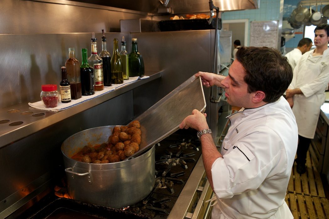 The Flying Meatballs em uma embalagem CRYOVAC