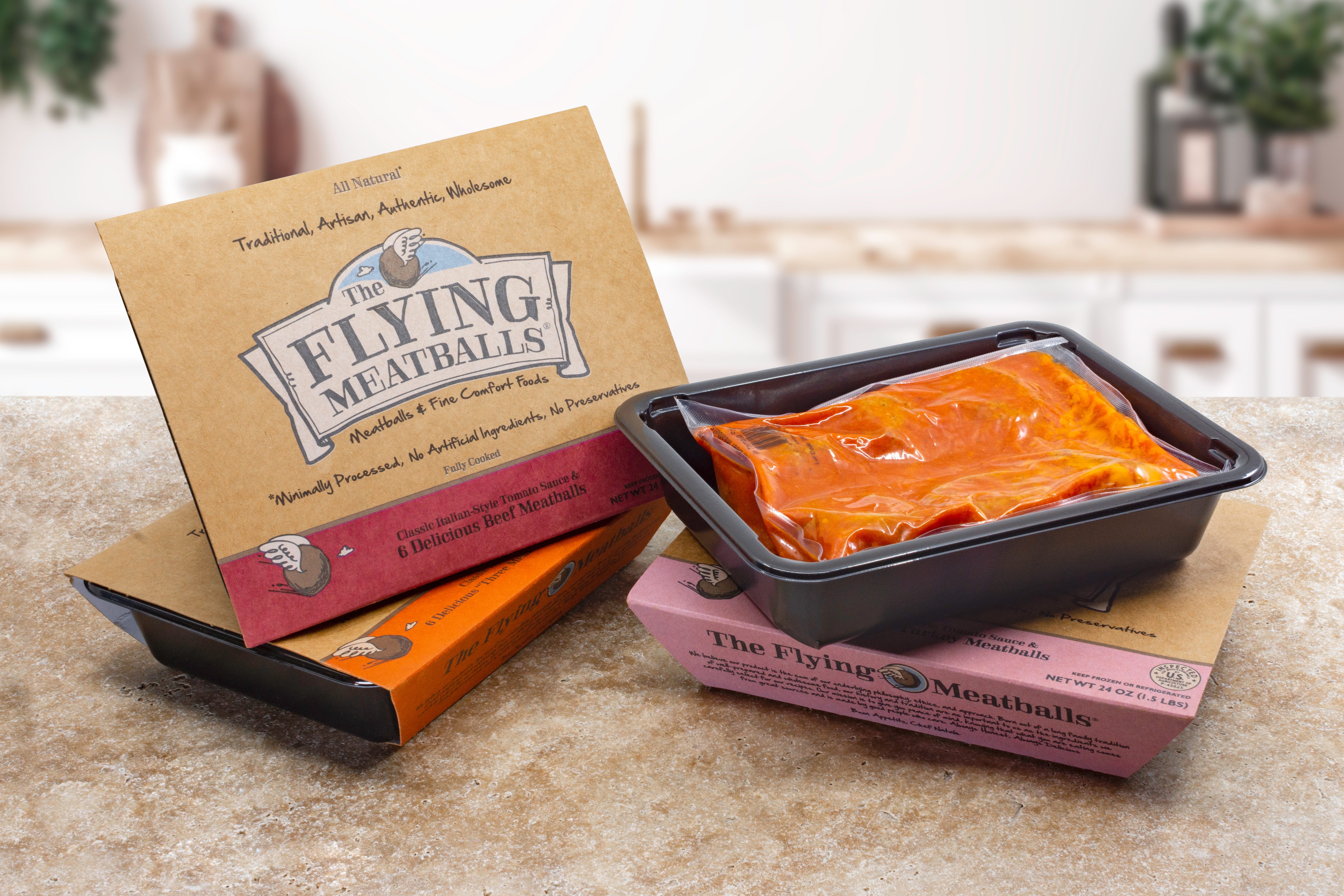 the flying meatballs in CRYOVAC brand packaging