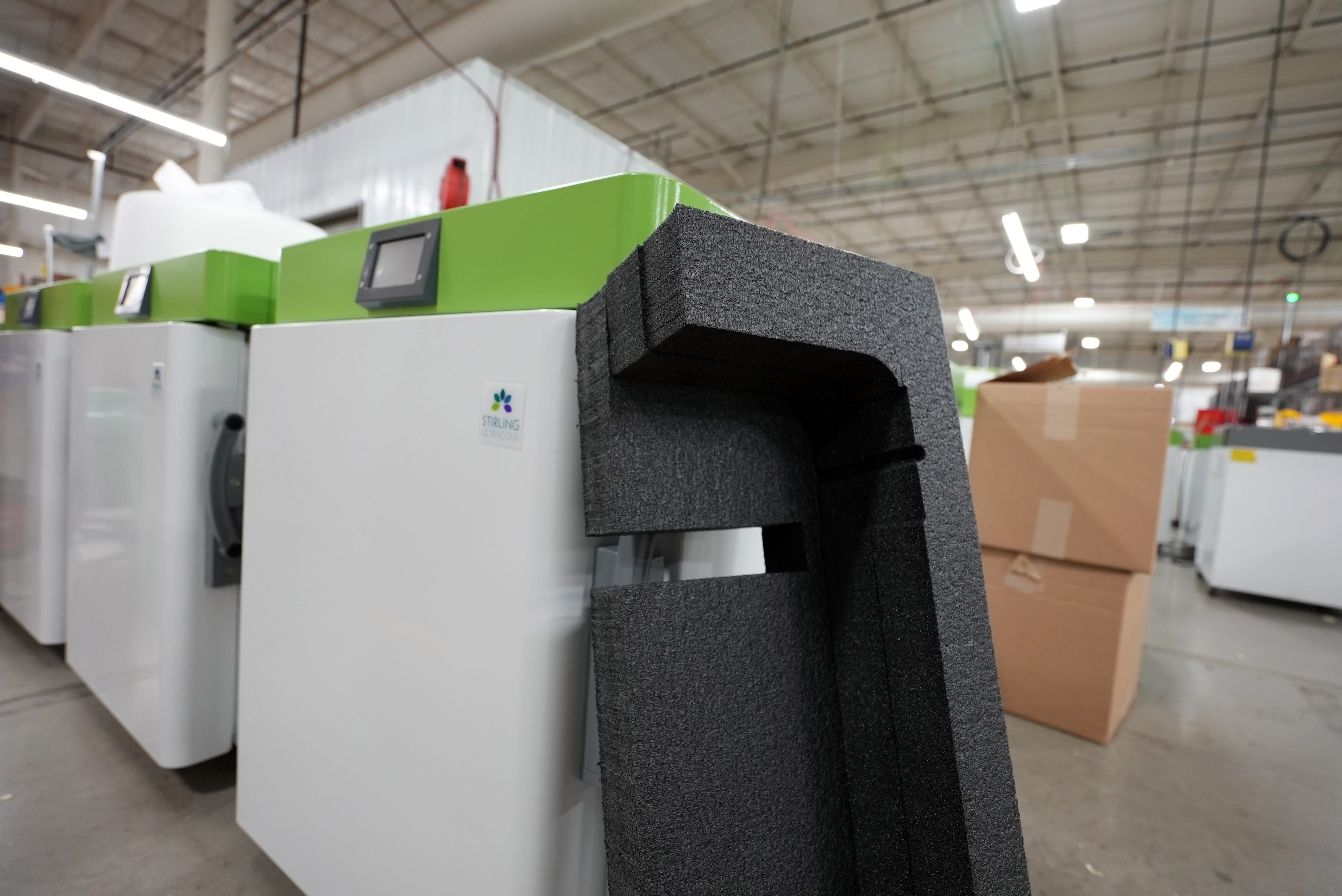 stirling ultracold freezers with custom foam cushion