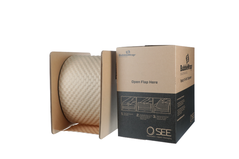 bubble wrap embossed paper box and roll