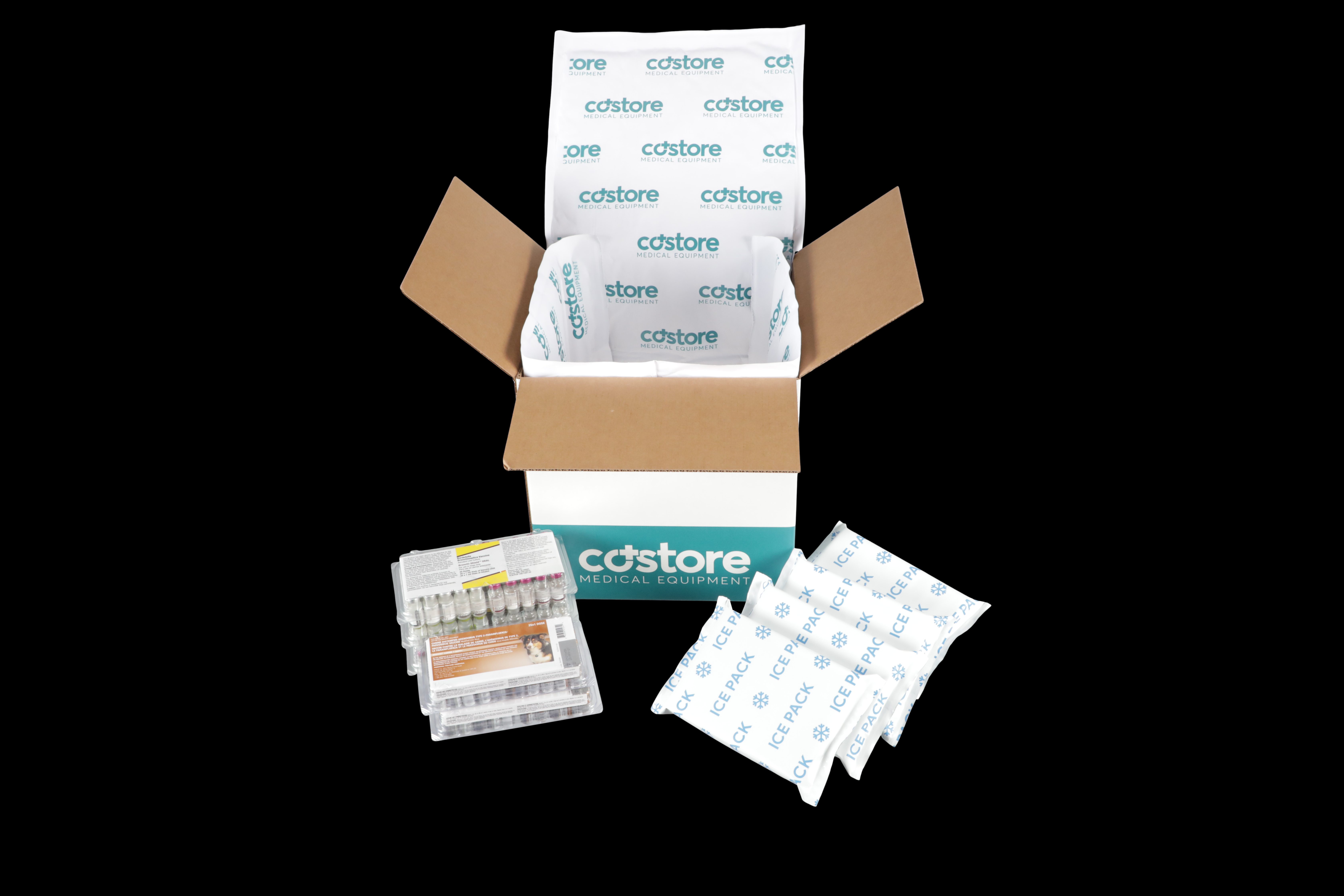 tempguard liner white printed pharma gel packs