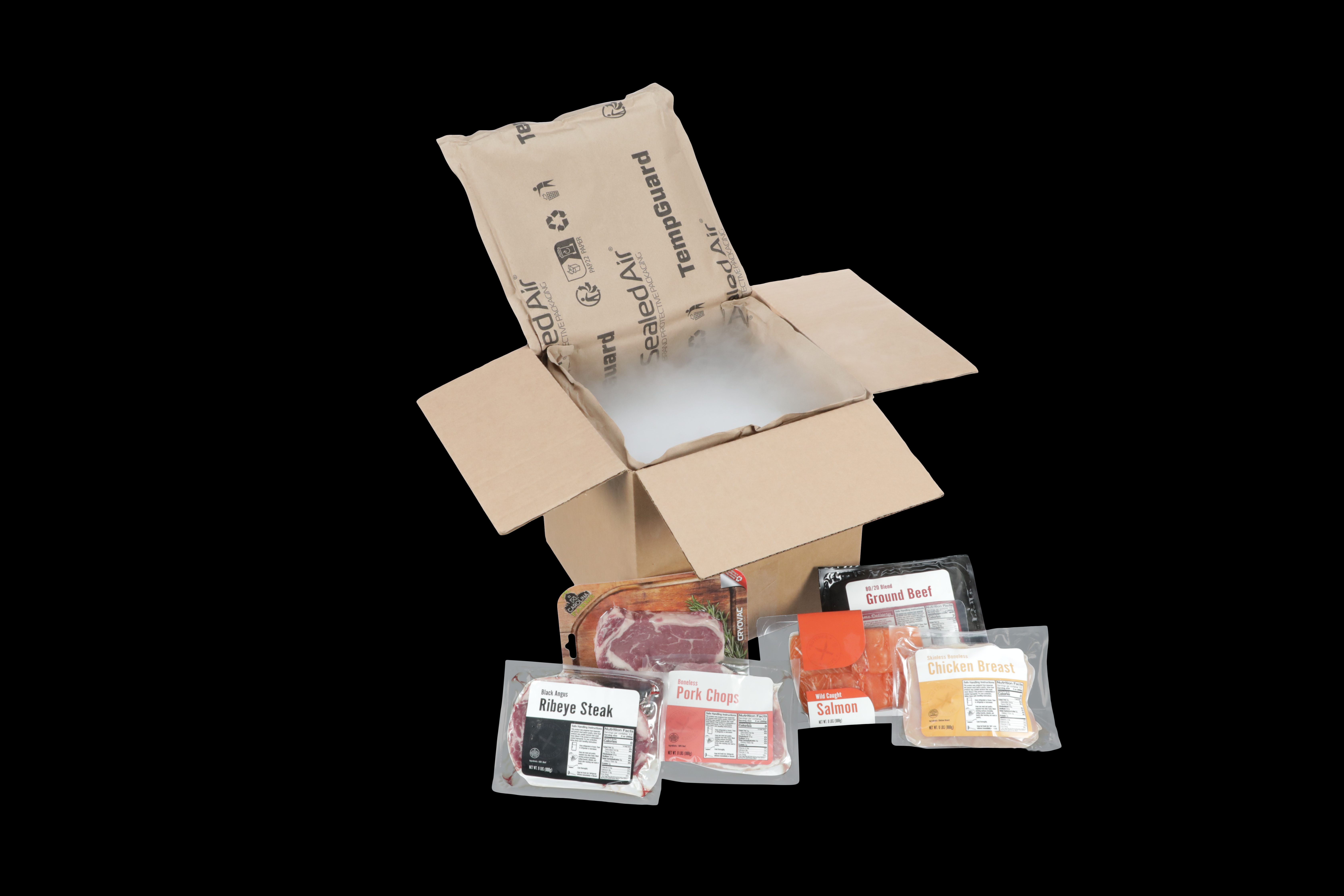 tempguard box liners efood with dry ice