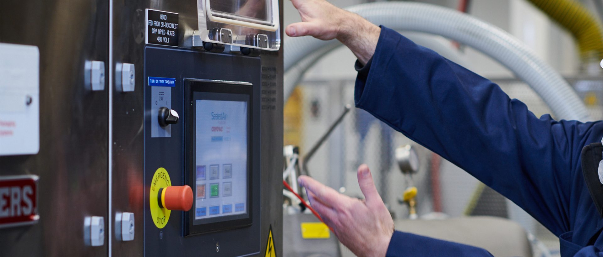 touchscreen for one of Sealed Air's CRYOVAC machines 