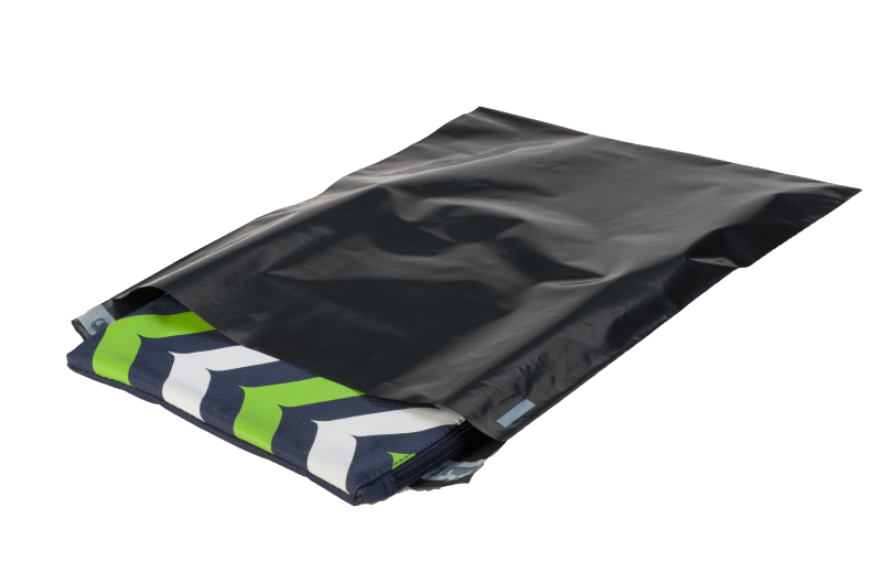 black poly mailer