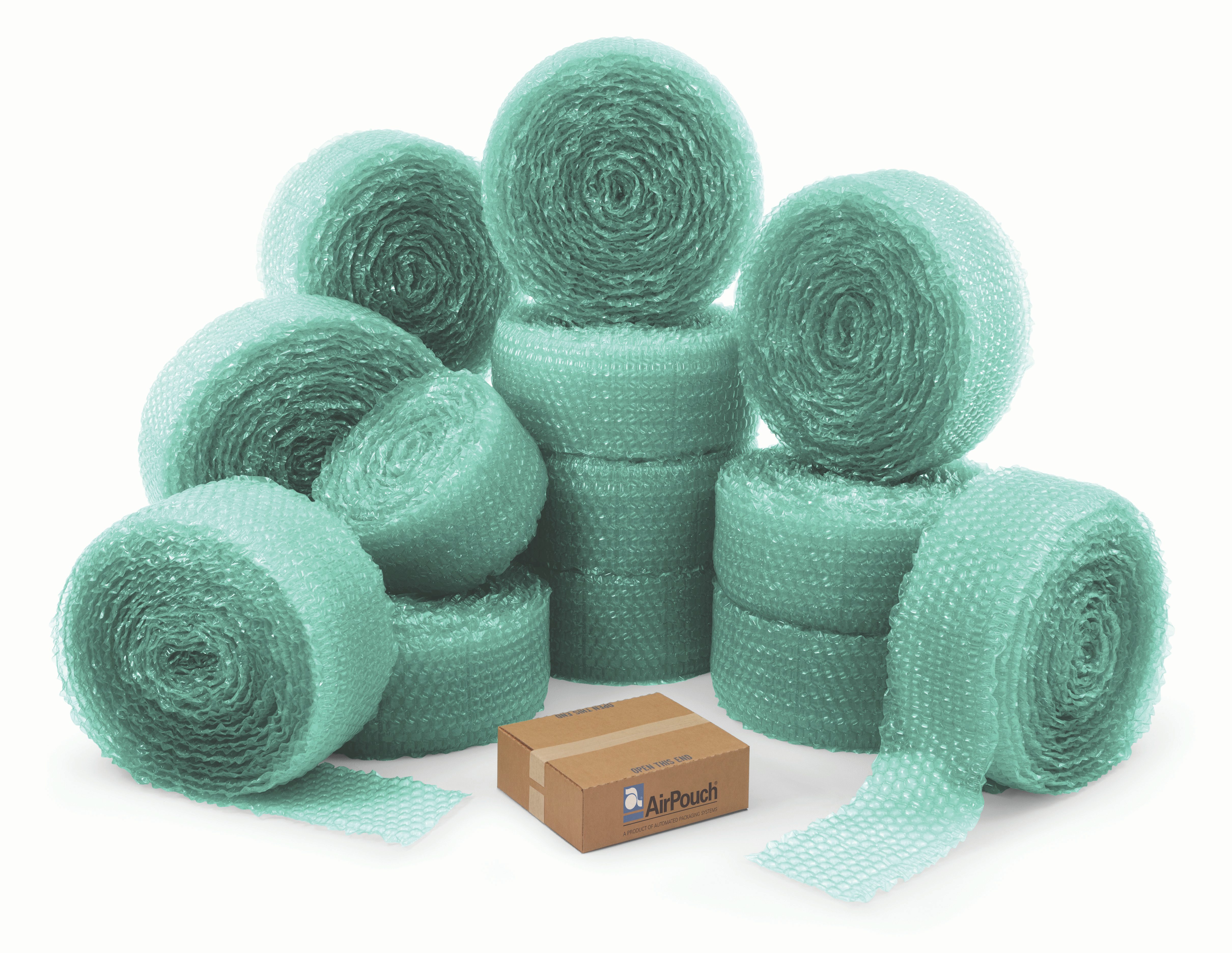 4 x 8 x 1 Recycled Green Pre-Inflated Air Pillows