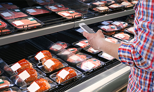 Envasado de alimentos de productos de carne listos para el lineal