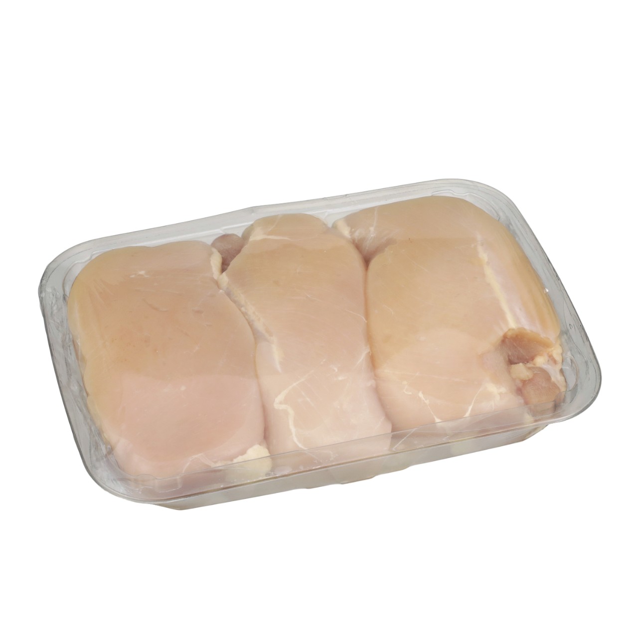 chicken breast in PET overwrap tray