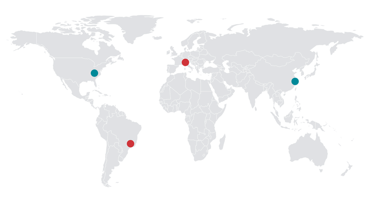 customer engagement center world map